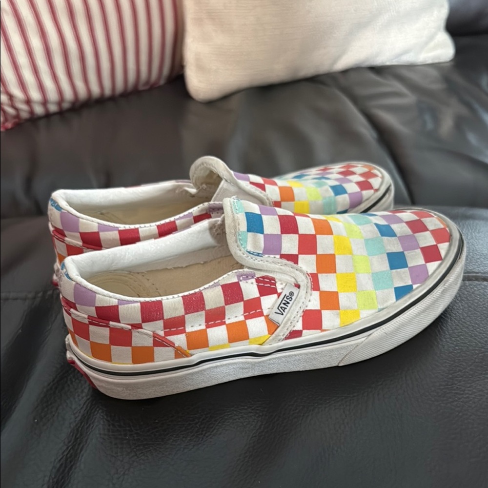 Vans Kids Checkered Slip-On Sneakers